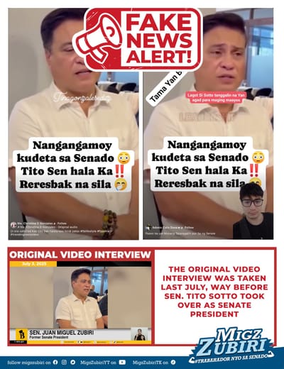 Zubiri dismisses alleged Senate coup plot as fake news