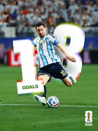 Messi breaks World Cup scoring record with a stunning double