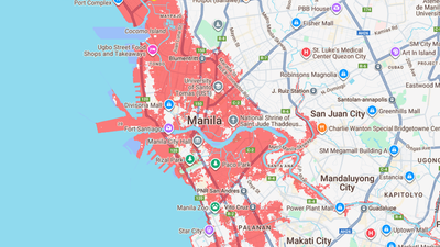 What the City of Manila could look like if water levels rise by two meters