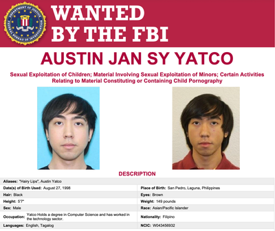 FBI offers ₱1.5 million reward for Filipino content creator linked to child porn network