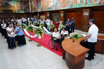 LOVE ENDURES: Age no barrier to love as 79-year-old groom, 67-year-old bride wed after 32 years